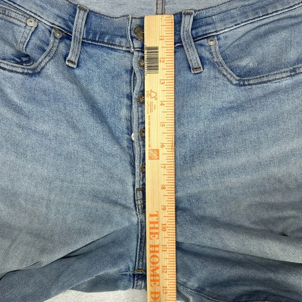Madewell The Perfect Vintage Straight Jeans Mens Blue Denim Button Fly - 33X29.5